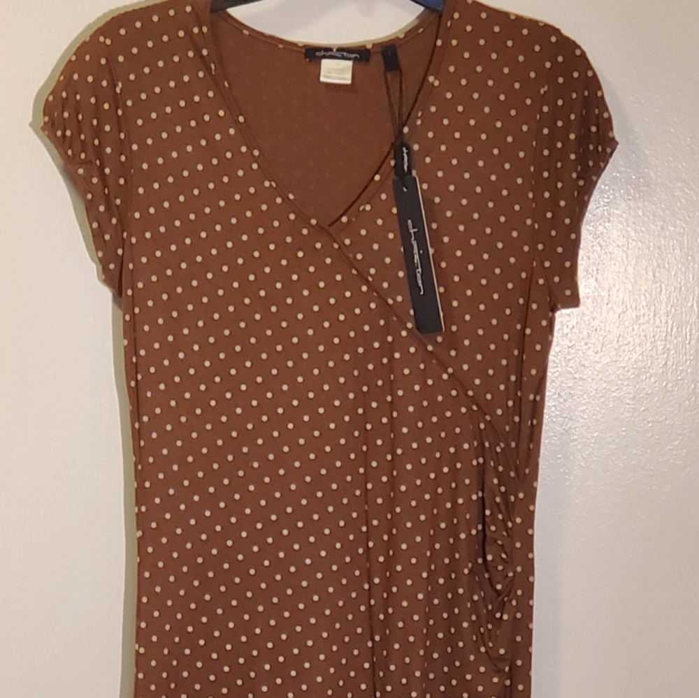 Brown dress with Polka-dots